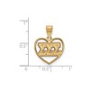 Black Bow Jewelry 14k Yellow Gold Plated Sterling Silver Sigma Sigma Sigma Greek Life Pendant - 2 of 3