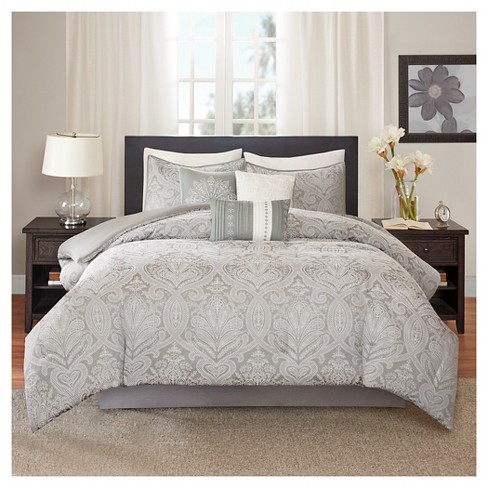 Grey Paisley Duvet Home Decorating Ideas Interior Design