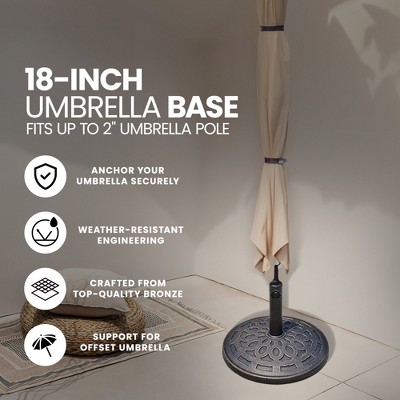 Bronze 18-Inch Round Plastic Umbrella Base