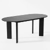 Wooakway 30"H Oval Wood Dining Table Kitchen Table Conference Table with 4 Legs - 2 of 4