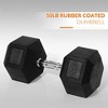 Sapphtopaz Rubber Coated Hex Dumbbell, Dumbbell Set with Non-Slip Grips for Exercise, Muscle Toning, Space-saving Home Gym Strength Training Dumbbells - 2 of 2