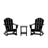 WestinTrends 3 Piece set Outdoor Patio Poly Adirondack rocking chairs with side table - 3 of 4