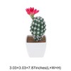 Unique Bargains Artificial Plants Flowering Cactus in Pot Plastic 3.03"x3.03"x7.87" 1 Pcs - 3 of 4
