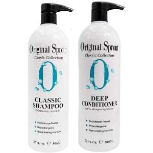 Original Sprout Classic Shampoo &  Classic Deep Conditioner (32 oz XXL LITER DUO SET KIT) | Vegan Free | Color Treated Hair - 1 of 4