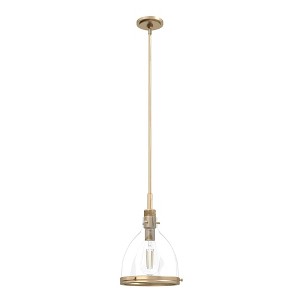 Hunter Fans 10" Van Nuys Pendant Light Alturas Gold Finish - Industrial Glamour with Adjustable Rods, 1 Bulb, Dry Rated - 1 of 4
