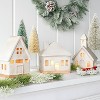 3pc Lit Ceramic Buildings Decorative Christmas Figurine Set - Wondershop™ White - 2 of 3