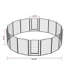 LAOTIES Heavy Duty Metal Dog Playpen,Outdoor Pet Exercise Fence with Door,Rust Resistant Iron Construction - 2 of 4