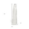 HomeRoots 47" White Faceted Geometric Tapered Ceramic Floor Vase - 3 of 4