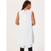 INSPIRE CHIC Women's Casual Tie Back Asymmetrical High Low Sleeveless Mock Neck Flowy Blouse - 4 of 4