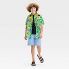 Boys' Minecraft Woven Button-Up Shirt - Mint Green - 3 of 3