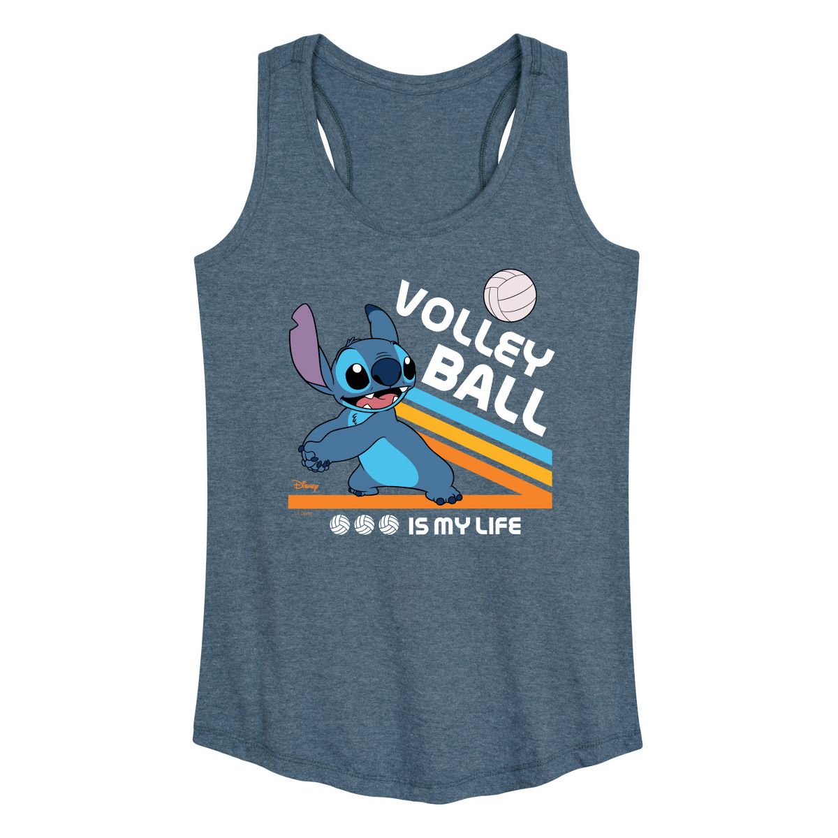 Women's - Lilo & Stitch - Volleyball Is My Life Graphic Racerback Tank