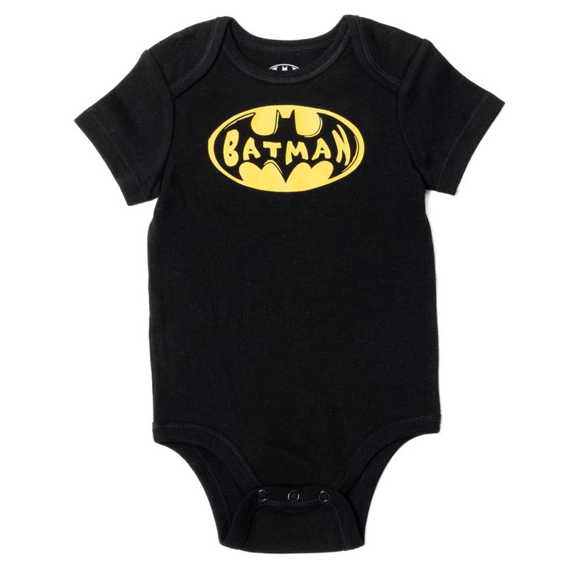 DC Comics Justice League Superman Flash Baby Pants Bodysuit and Hat 3 Piece Outfit Set Newborn to Infant, 3 of 8