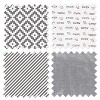 Bacati - Love Aztec Design/Print Gray/Silver 6 pc Crib Bedding Set with Long Rail Guard Cover - 3 of 4