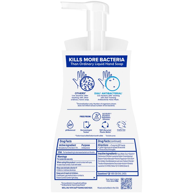 Dial Fresh Pear Foaming Antibacterial Hand Wash - 10 fl oz, 3 of 15
