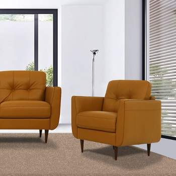 35" Radwan Chair Camel Leather - Acme Furniture