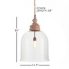 Plum & Post Vintner's Cloche Pendant 26" - 2 of 4