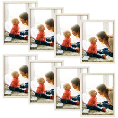 Golden State Art 11x14 MDF Picture Frame 0.91 Inch Thickness- Black/Gray, Pack of 8