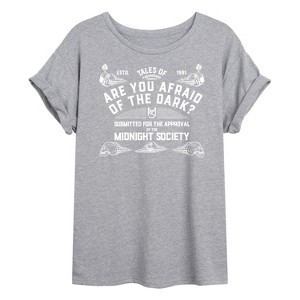 Women's - Are You Afraid of the Dark - Midnight Society Seance Board Oversized Graphic T-Shirt - 1 of 4