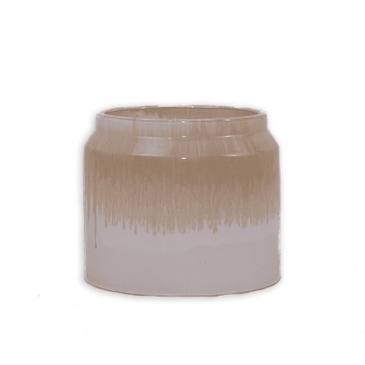 SpassWay 8" Dia Outdoor Indoor Ceramic Planter Pot Decorative Planter with Drainage Hole Patio Flower Pot