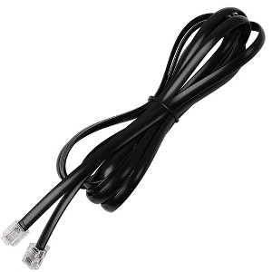 Unique Bargains Plastic RJ12 6P6C Flame-retardant PVC 8.4Ft Telephone Extension Line Black 1 Pc - 1 of 4