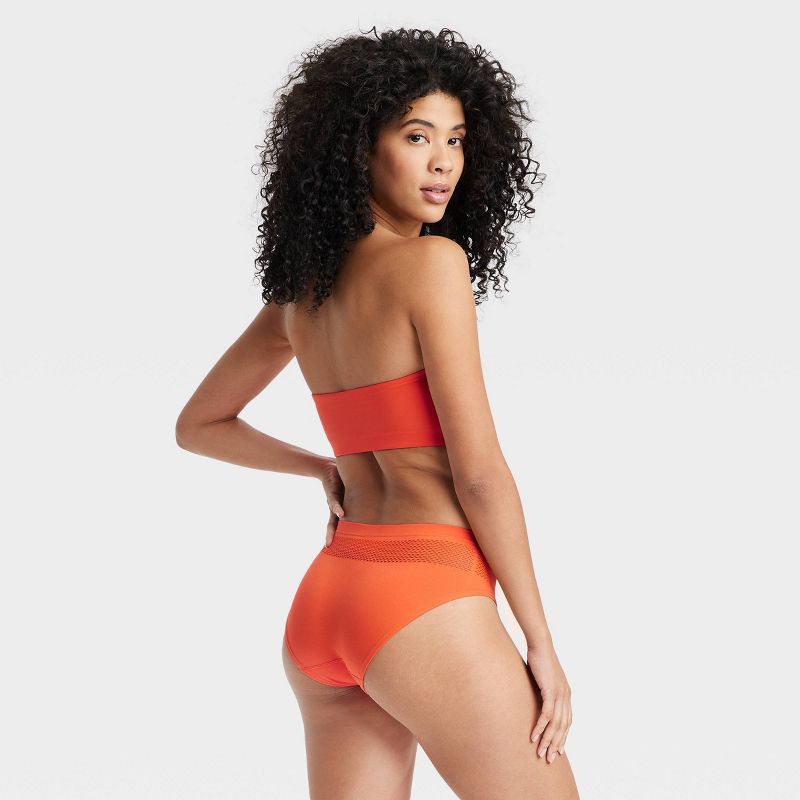 Women's Seamless Hipster Underwear - Auden™ Orange, 3 of 6
