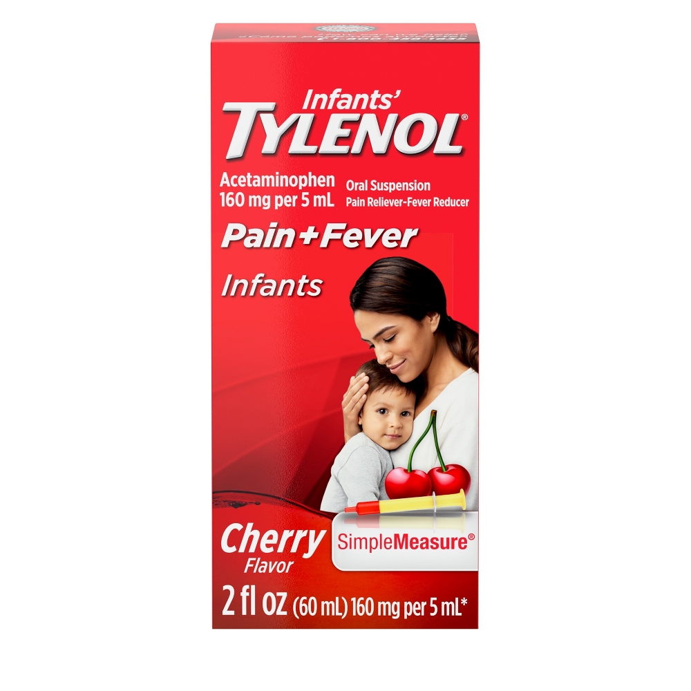 Infants&#39; Tylenol Pain Reliever and Fever Reducer Liquid Drops - Acetaminophen - Cherry - 2 fl oz