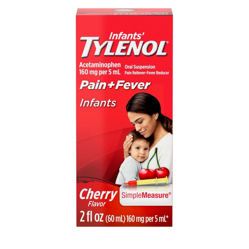 Infants' Tylenol Pain Reliever and Fever Reducer Liquid Drops - Acetaminophen, 1 of 12