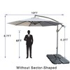 Kumasinova 10FT Offset Patio Umbrella with Cantilever Design,Patio Market Umbrella with Easy Tilt Adjustment,Outdoor Umbrella for Pool,Garden&Deck - 2 of 4