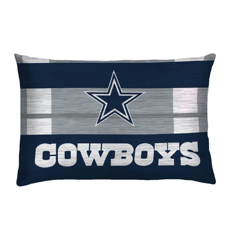 NFL Dallas Cowboys Heathered Stripe Queen Bed in a Bag - 3pc, 3 of 4