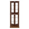 VYNXARIA Classic Cherry Corner Curio Cabinet with Adjustable Glass Shelves - 3 of 4