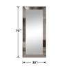 Dovelina PS Framed Rectangle Full-length Mirror Decorative Wall Mirror Large Wall Mirror - 70"x30", Silver - 4 of 4