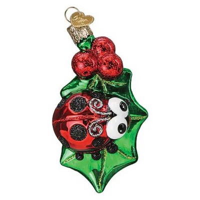 Old World Christmas 4.0 Inch Holly Ladybug Symbol Of Luck Berries Tree ...