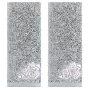 REGALWOVEN Cotton Soft Absorbent Embroidered Floral Hand Towel for Bathroom 14" x 31" 2 Pcs - 1 of 4