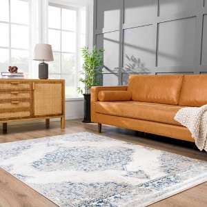 Hauteloom Amir Blue Medallion Area Rug - 1 of 4