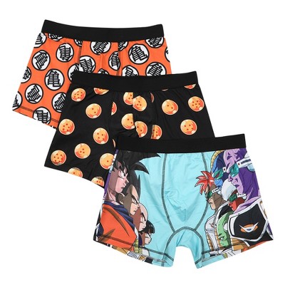 Dragon Ball Z Anime Cartoon Mens 3pk Boxer Briefs Set-s : Target