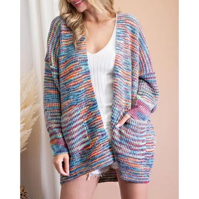Women's OPEN-FRONT KNIT CARDIGAN - Bestto