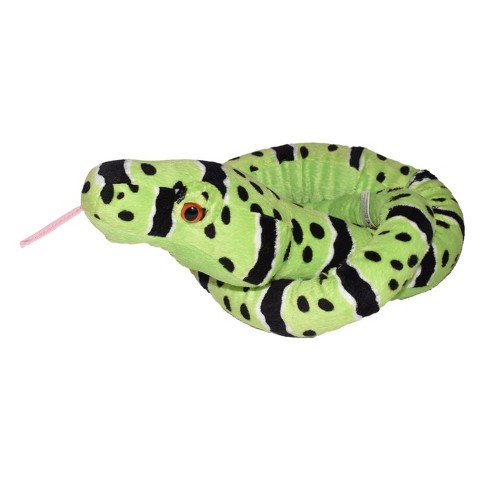 Wild Republic Plush Snake 54 Inches Green Rock Rattlesnake Stuffed