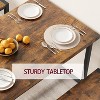 3-Piece Dining Table Set for 4 with 2 Benches, Kitchen Table with Corner Protectors, H-Shaped Frame, Compact for Apartments & Small Spaces - 3 of 4