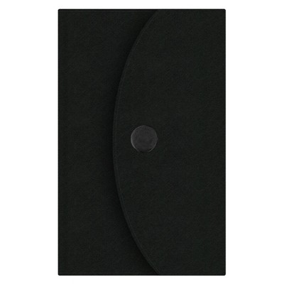 NOTIQ for Blue Sky 2025 Weekly/Monthly Planner 8.66"x6.42" Black Saffiano with Metal Snap: Adult Stationery, Ribbon Marker