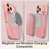Vena For Apple iPhone 17 Pro Case Magsafe, Magnetic Shockproof Translucent Back Slim Protective Phone Case, Light Pink - 3 of 4