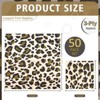 Hachikiko Animal Leopard Print Party Napkins, Disposable Jungle Safari Leopard Cheetah Print Cocktail Napkins for Birthday Party, Baby Shower, Picnic - 2 of 4