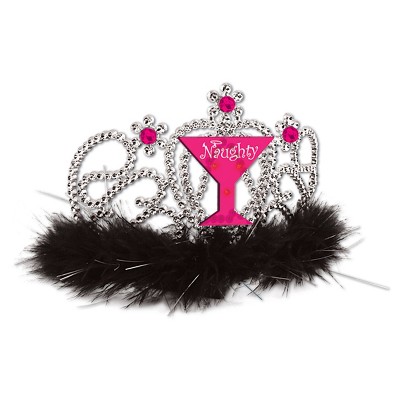 Beistle Plastic Light-Up Naughty Girl Tiara, (2/Pkg) Multicolored