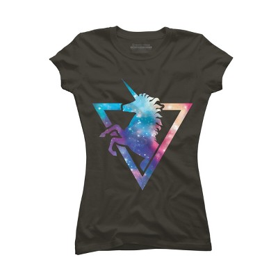 Junior's Design By Humans Galaxy Unicorn By Retkikosmos T-Shirt