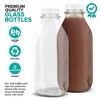 Stock Your Home 32-Oz Glass Milk Bottles with Lids (2 Pack) - 2 of 4