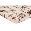 Sweet Jojo Designs Girl Baby Fitted Mini Crib Sheet Western Cowgirl Pink Brown Beige Blue - 2 of 4