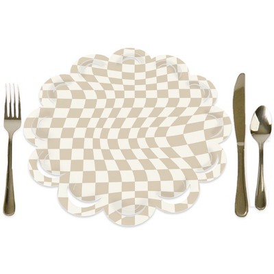 Big Dot Of Happiness Blue Checkered Party - Petite Paper Table