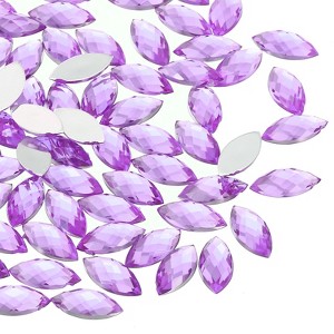 Unique Bargains Acrylic Horse Eye DIY Jewelry Craft Embellishments Marquise Gems 100 Pcs 0.59" x 0.28" - 1 of 4