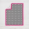 Bacati - Love Black Fuschia 6 pc Crib Bedding Set with Long Rail Guard Cover - 4 of 4