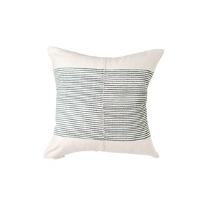 Slickblue Handwoven Cotton Throw Pillow with Insert, Ribbed Accent Cover, Square Cushion, 18x18 or 20x20, 3 Color Option - 1 of 3