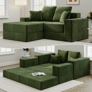 GYIIYUO 75" Modular Sectional Sofa, L-Shape Cloud Boneless Couch, Upholstered Couches for Living Room Bedroom, No Assembly Require - 1 of 4